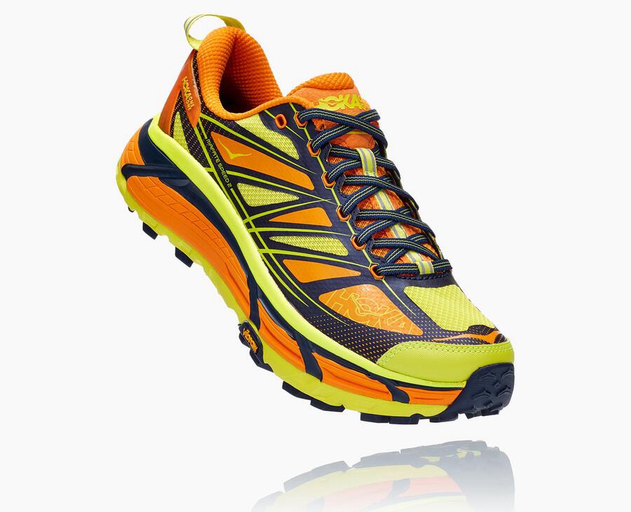 Hoka One One Trail Schoenen Heren - Mafate Speed 2 - Lichtgoud/Roze - DS6972403